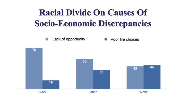 racial divide on causes of socio-economic discrepancies